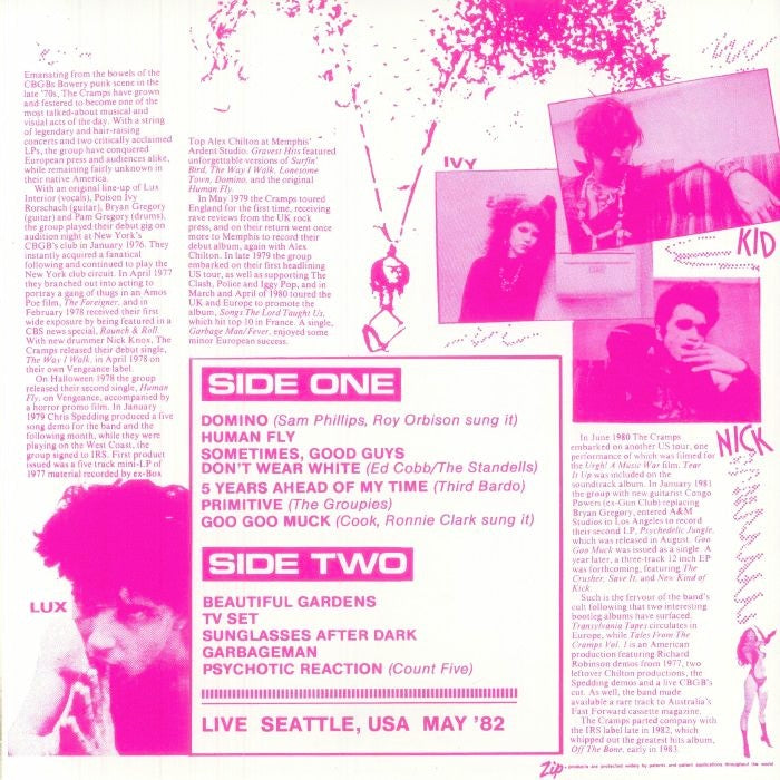 CRAMPS – Psychedelic Safari • Live In Seattle, May 1982 LP