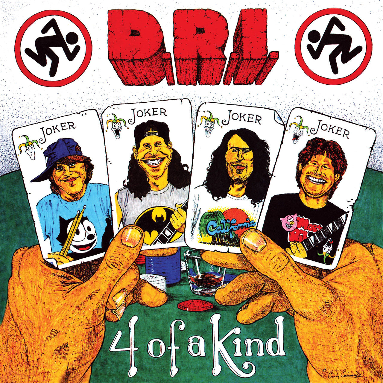 D.R.I. – 4 Of A Kind LP (clear "Poker Table" green vinyl)