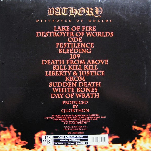BATHORY – Destroyer Of Worlds 2xLP