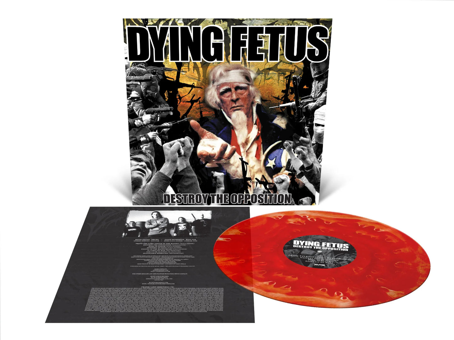 DYING FETUS – Destroy The Opposition LP ("Pool Of Blood" red cloudy vinyl)