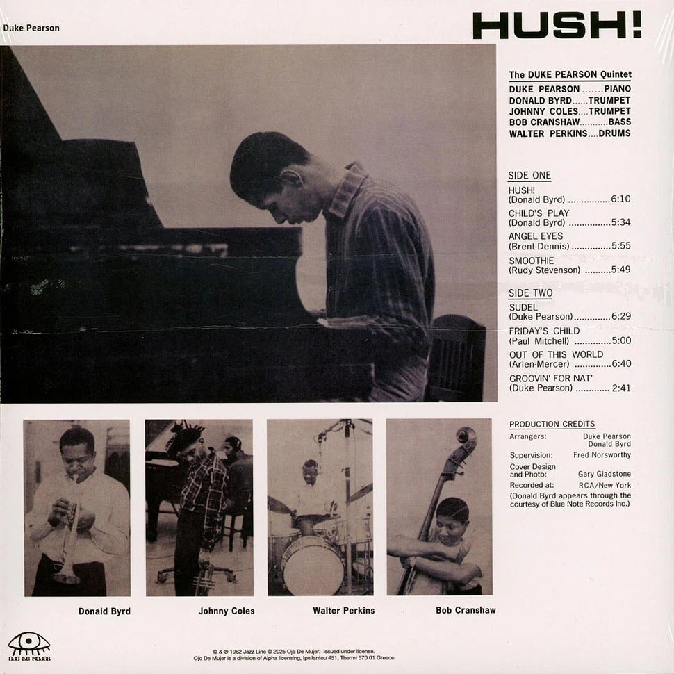 DUKE PEARSON QUINTET – Hush! LP (red vinyl)