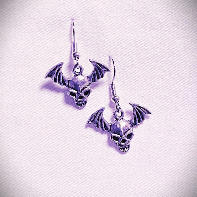Bat Skull Earring