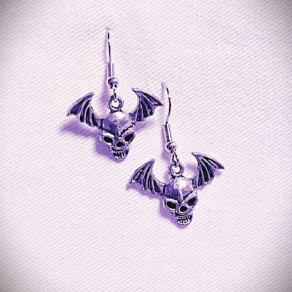 Bat Skull Earring