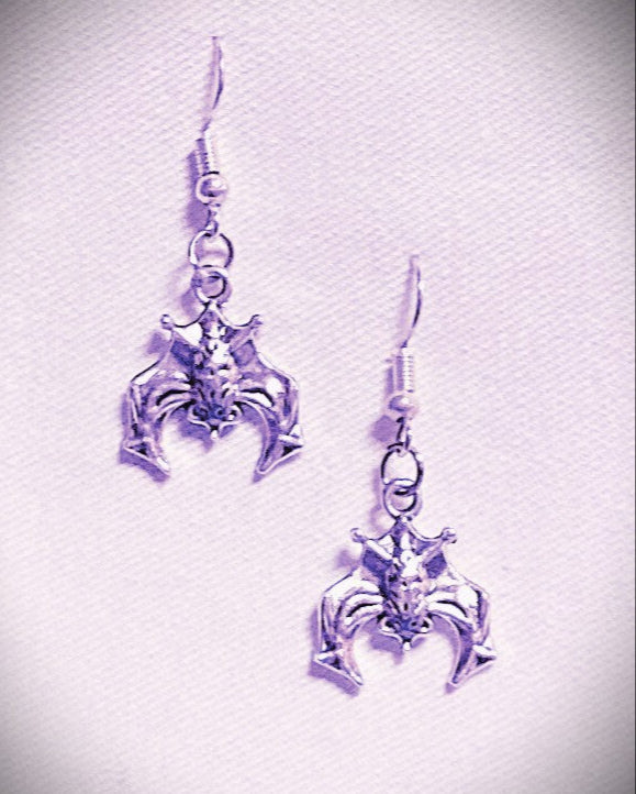 Bat Hanging Earring (Open Wings)