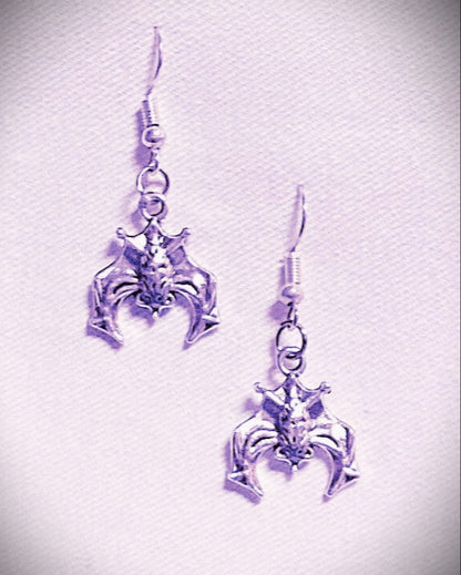 Bat Hanging Earring (Open Wings)
