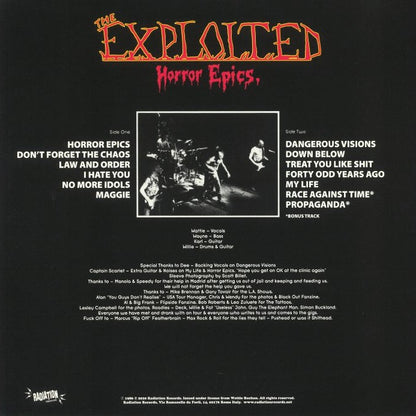 EXPLOITED – Horror Epics. LP