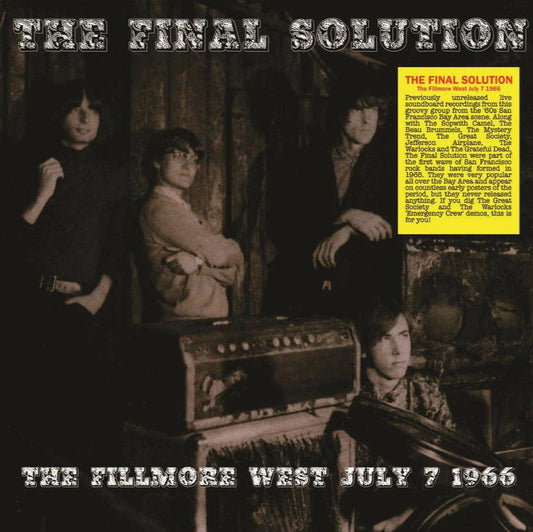 FINAL SOLUTION – The Fillmore Wes • July 7 1966 LP