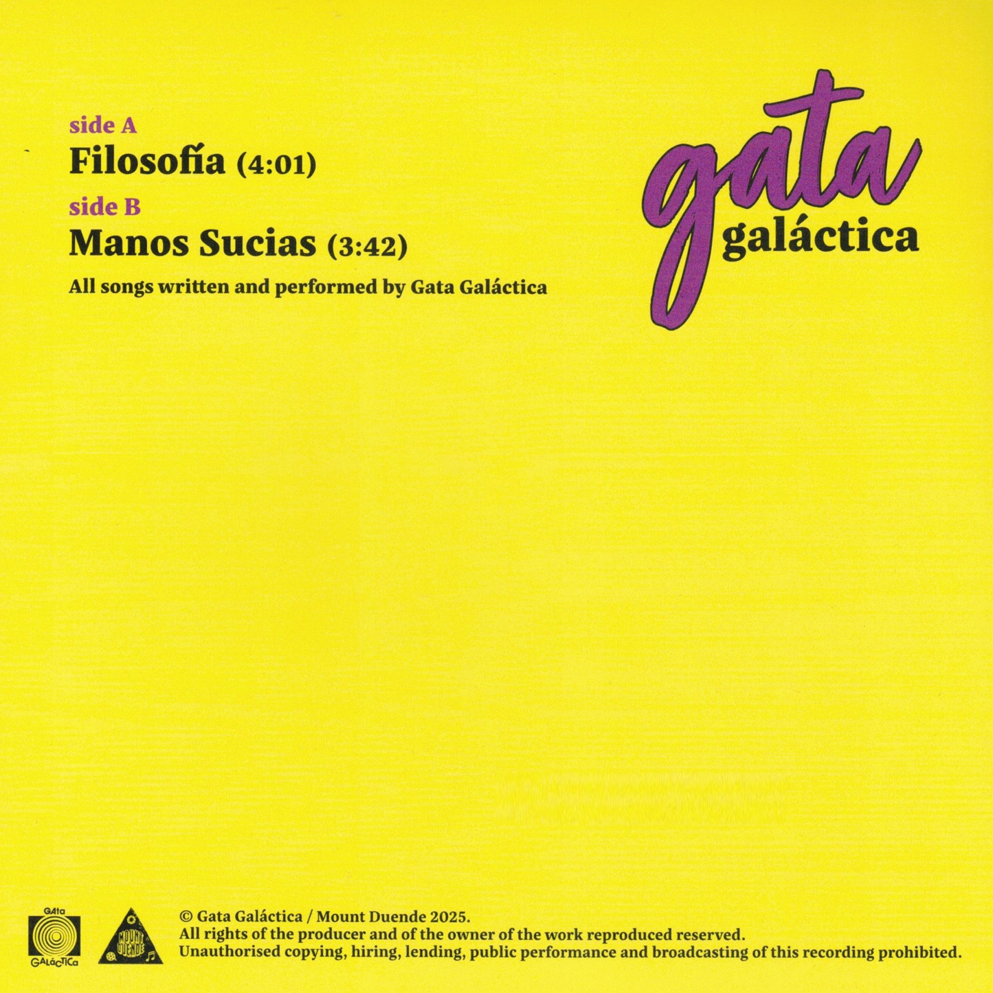 GATA GALÁCTICA – Spicy! Cumbia Mix 7" (orange translucent vinyl)