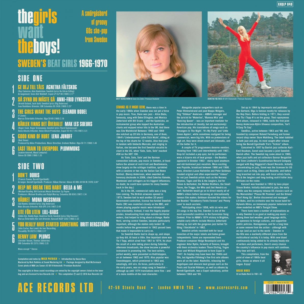 V/A – The Girls Want The Boys! • Sweden's Beat Girls 1966-1970 LP (white vinyl)