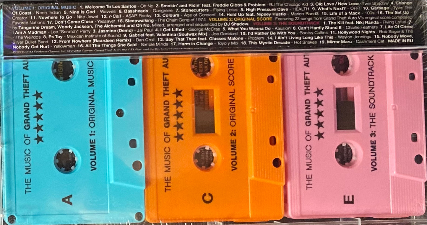 V/A – The Music Of Grand Theft Auto V 3 x Cassette Box