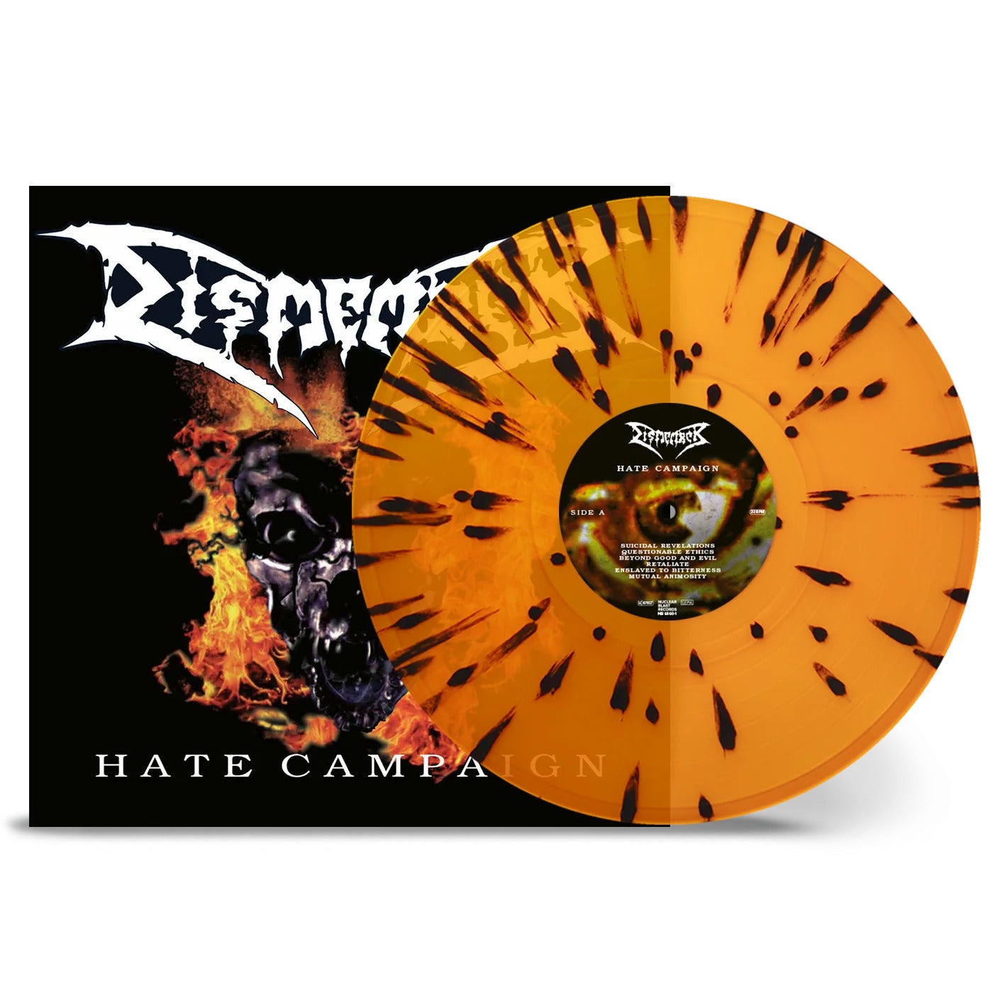 DISMEMBER – Hate Campaign LP (transparent orange/black splatter vinyl)