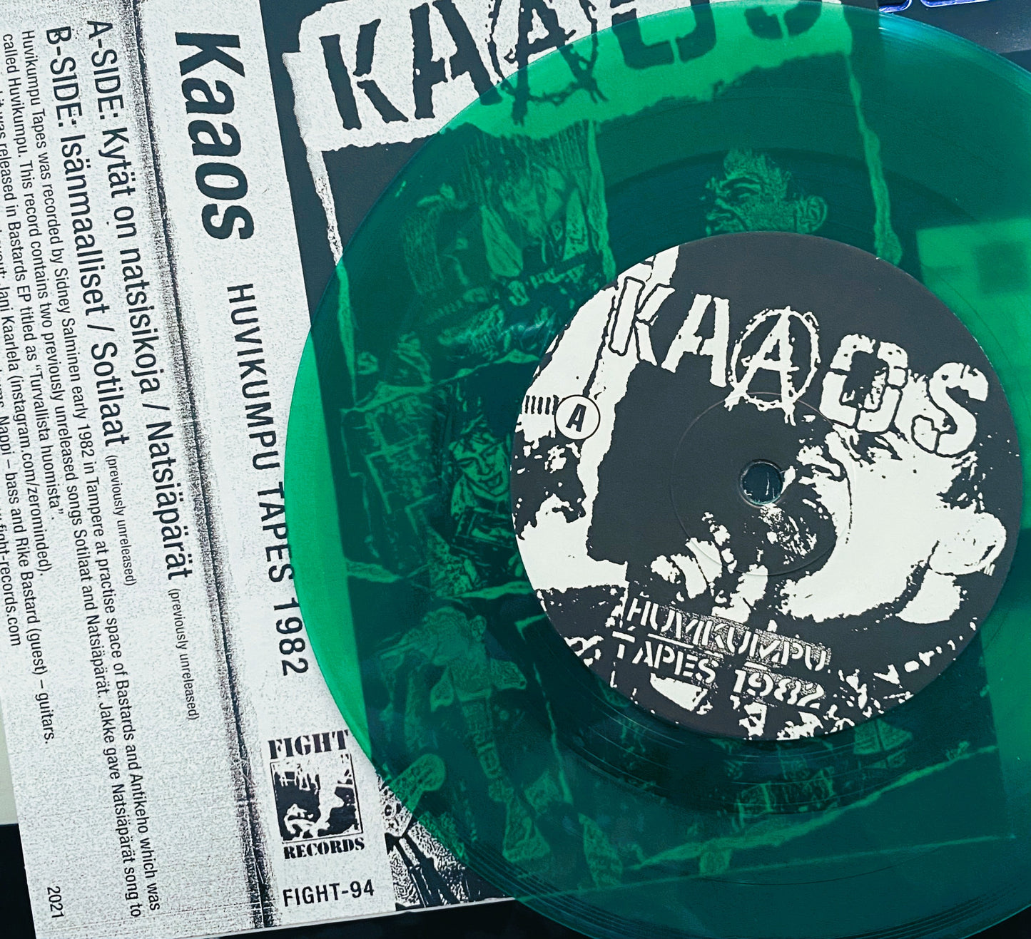 KAAOS – Huvikumpu Tapes 1982 EP 7" (green vinyl)