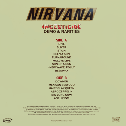 NIRVANA – Incesticide Demo & Rarities LP