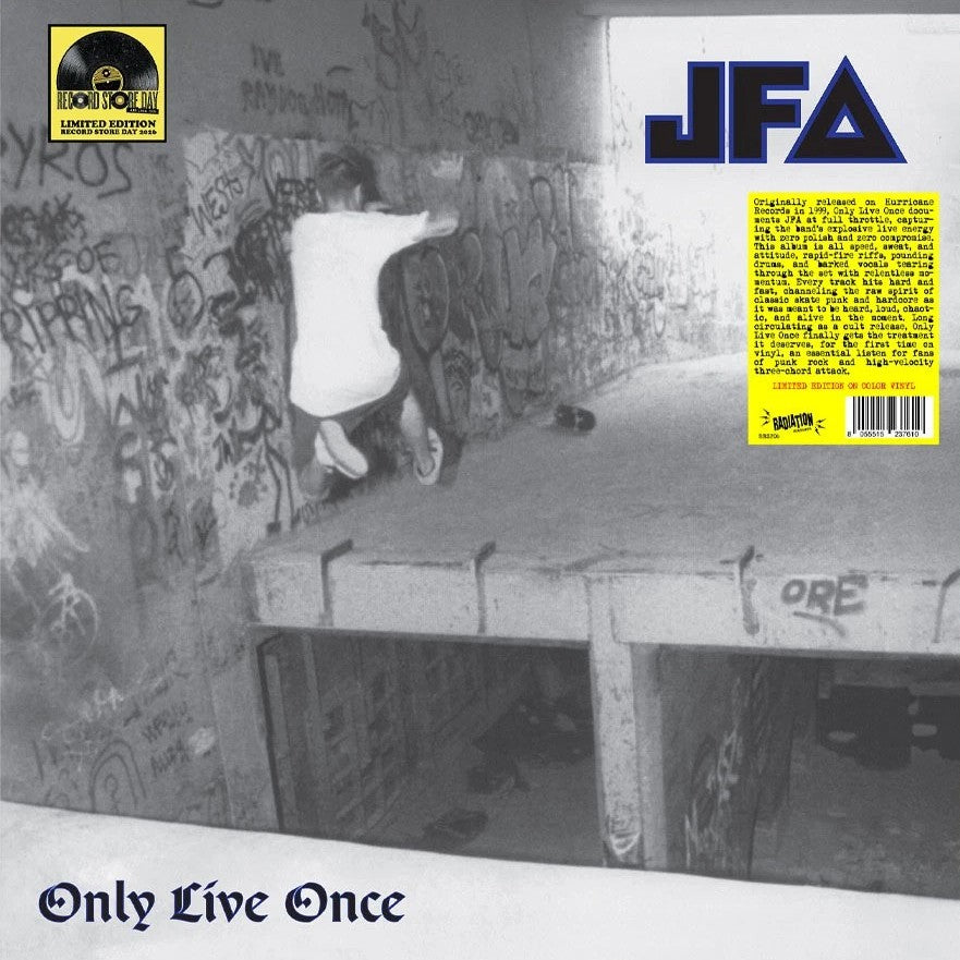 J.F.A. – Only Live Once LP (white vinyl)