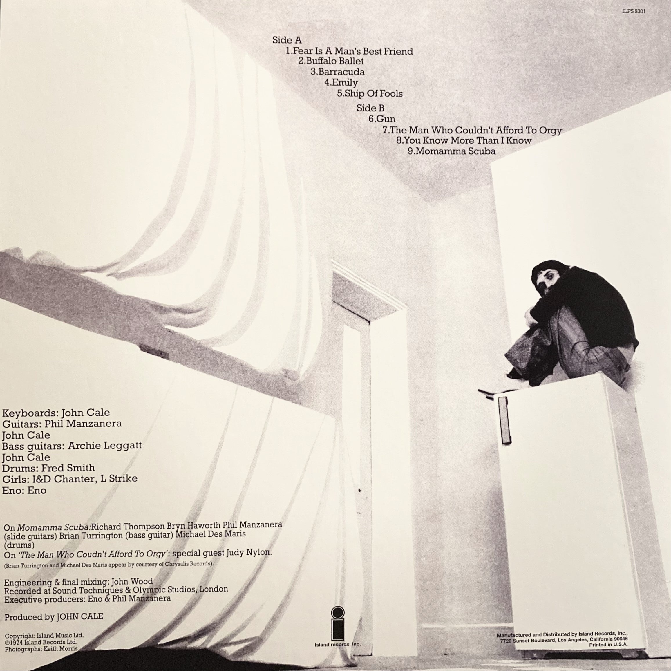 JOHN CALE – Fear LP – CITY NOISE