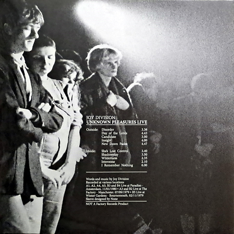 JOY DIVISION – Unknown Pleasures • Live LP