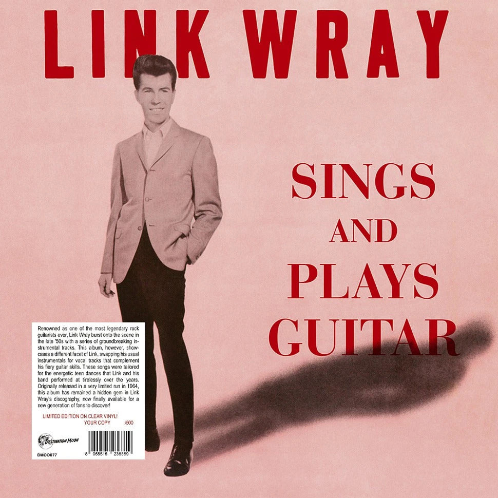 LINK WRAY – Sings & Plays Guitar LP (clear vinyl)