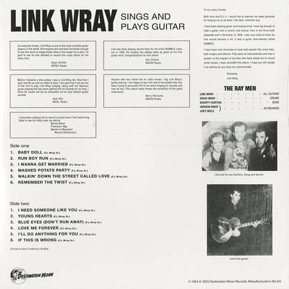 LINK WRAY – Sings & Plays Guitar LP (clear vinyl)