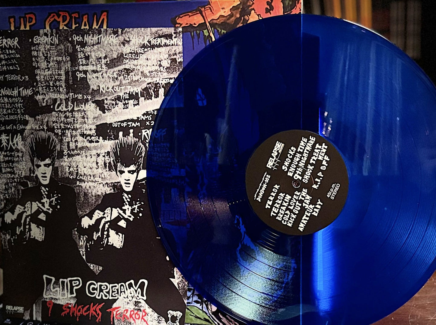 LIP CREAM – 9 Shocks Terror LP (royal blue vinyl)