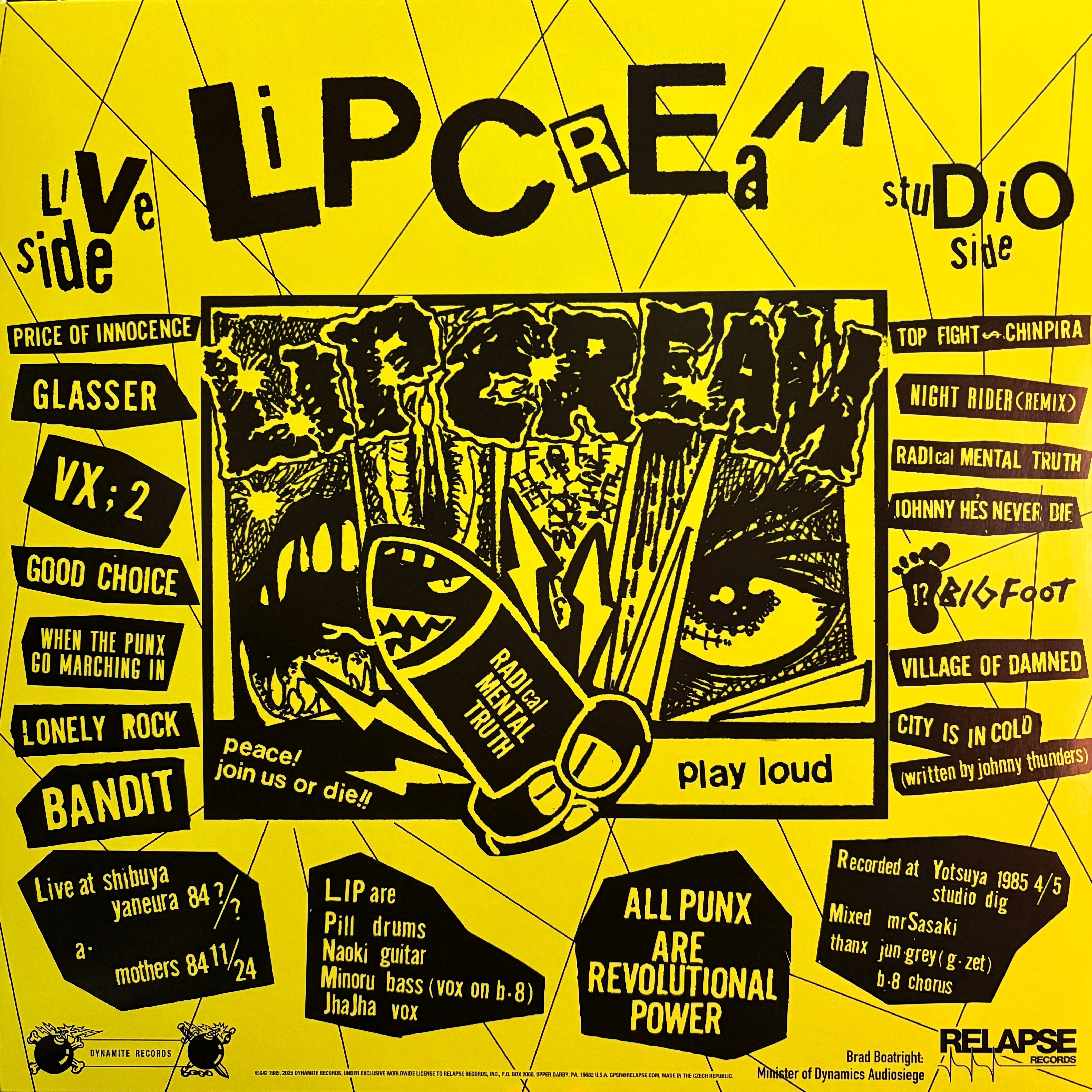 新品稀少LP/LIP CREAM/Big～/Yellow Smoke盤/完全限定 LIP CREAM – Big Foot Cassette LP (highlighter yellow vinyl) – CITY