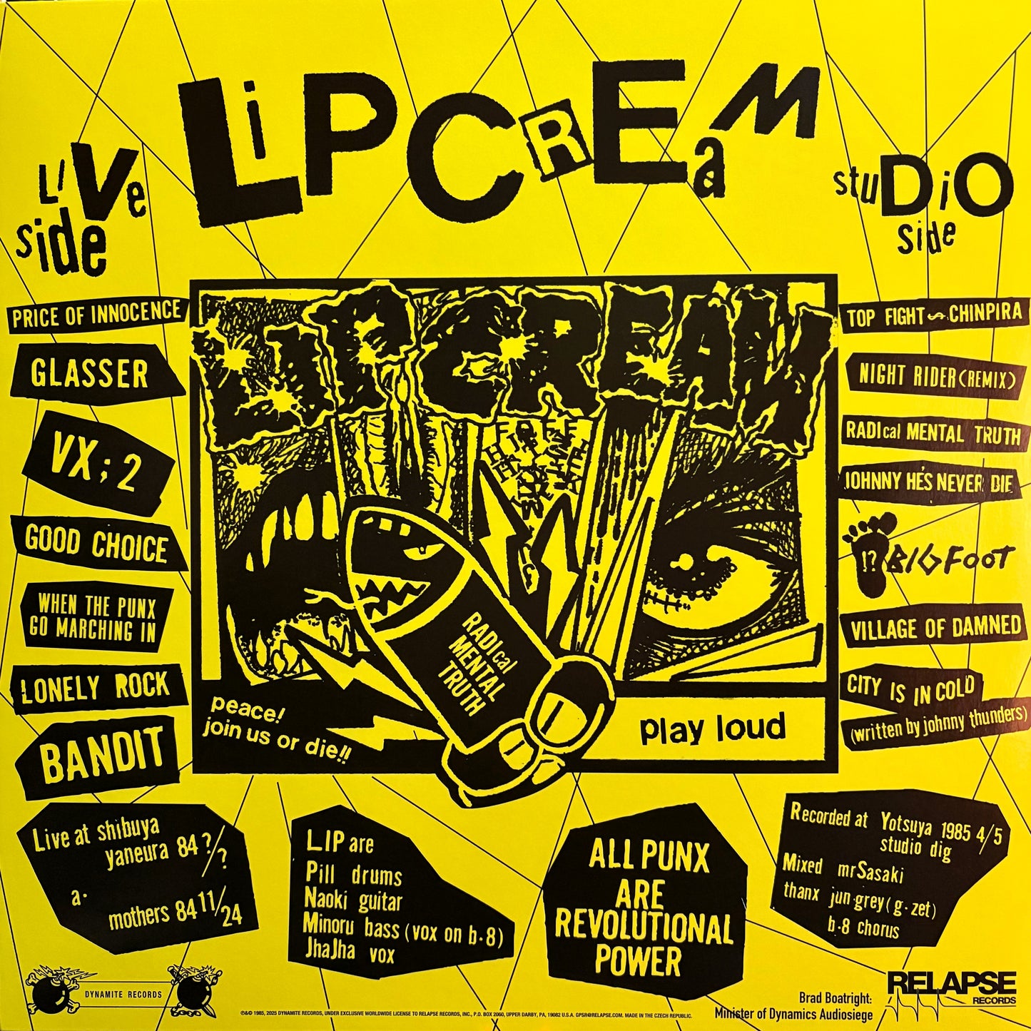 LIP CREAM – Big Foot Cassette LP (highlighter yellow vinyl)