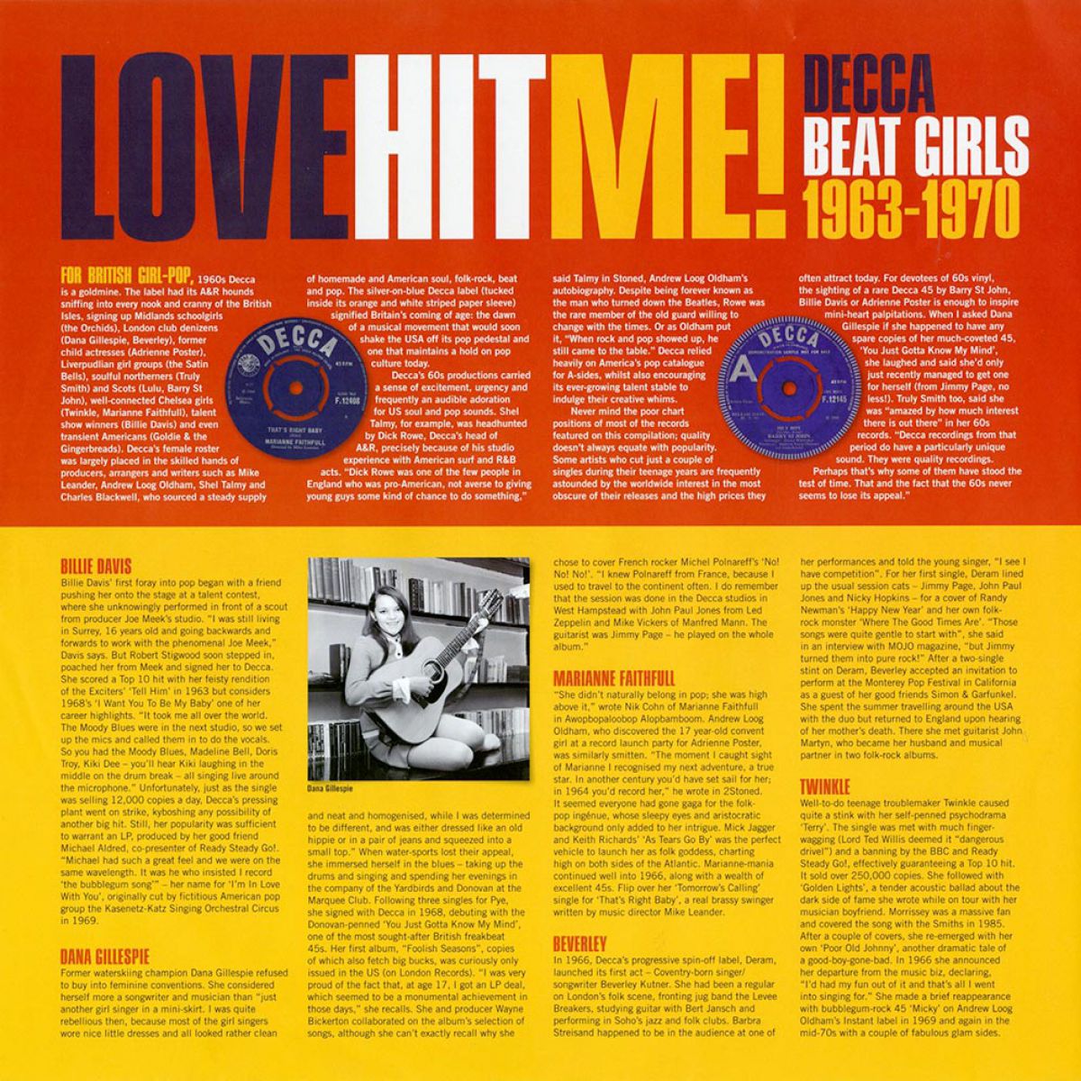 V/A – Love Hit Me! • Decca Beat Girls 1963-1970 LP