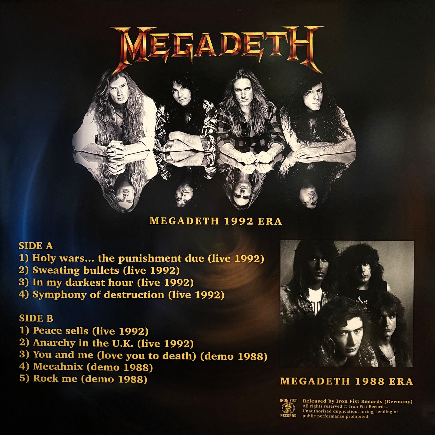 MEGADEATH – Demos 1988 + Live In San Francisco 1992 LP