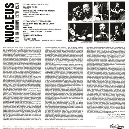 NUCLEUS – Live In Europe 1970-1971 LP