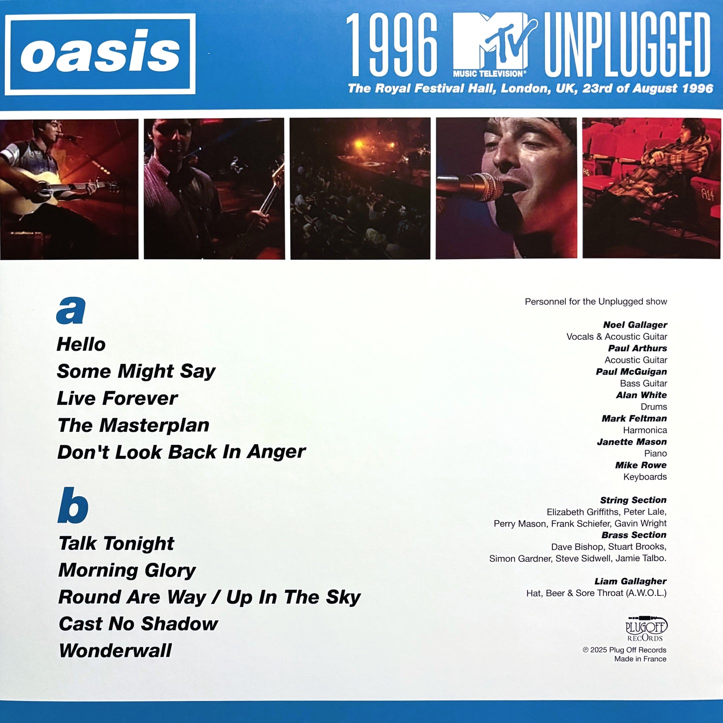 OASIS – 1996 MTV Unplugged LP (color vinyl)