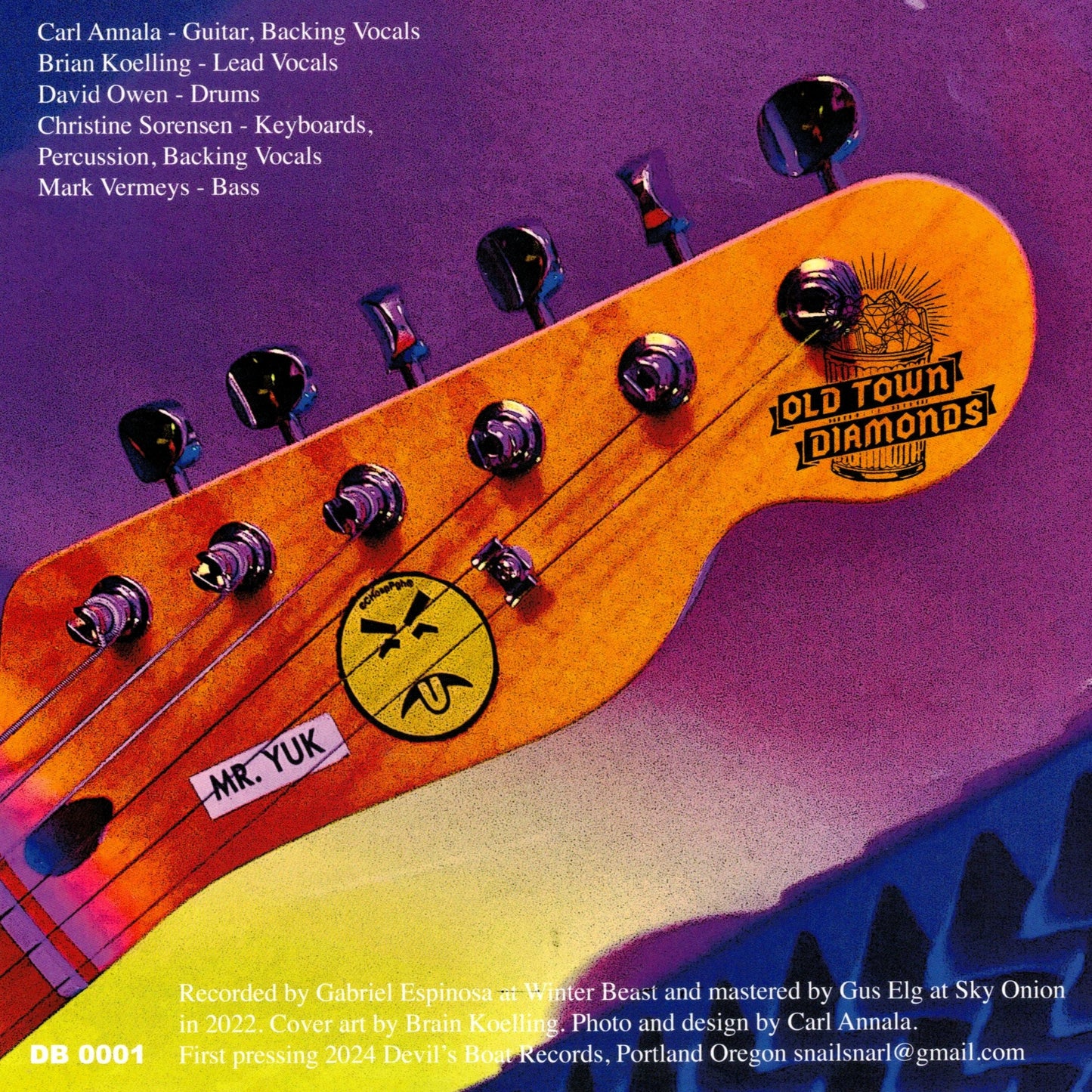OLD TOWN DIAMONDS – Killing Time b/w Otis Yuck 7" (purple vinyl)