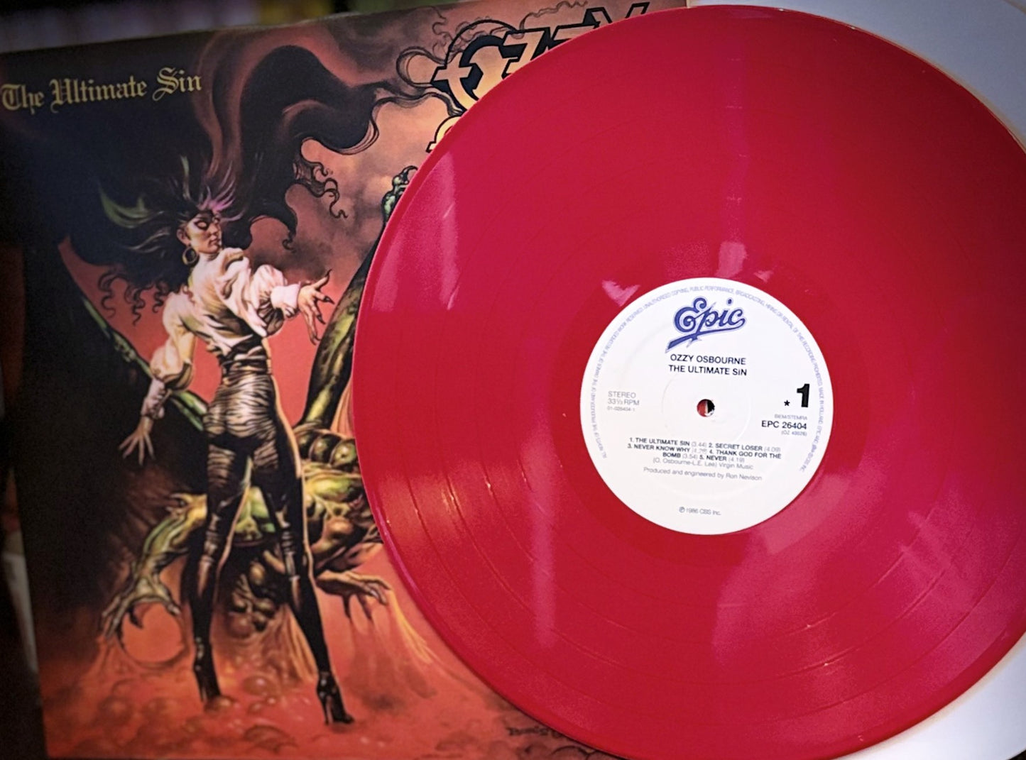 OZZY OSBOURNE – The Ultimate Sin LP (color vinyl)