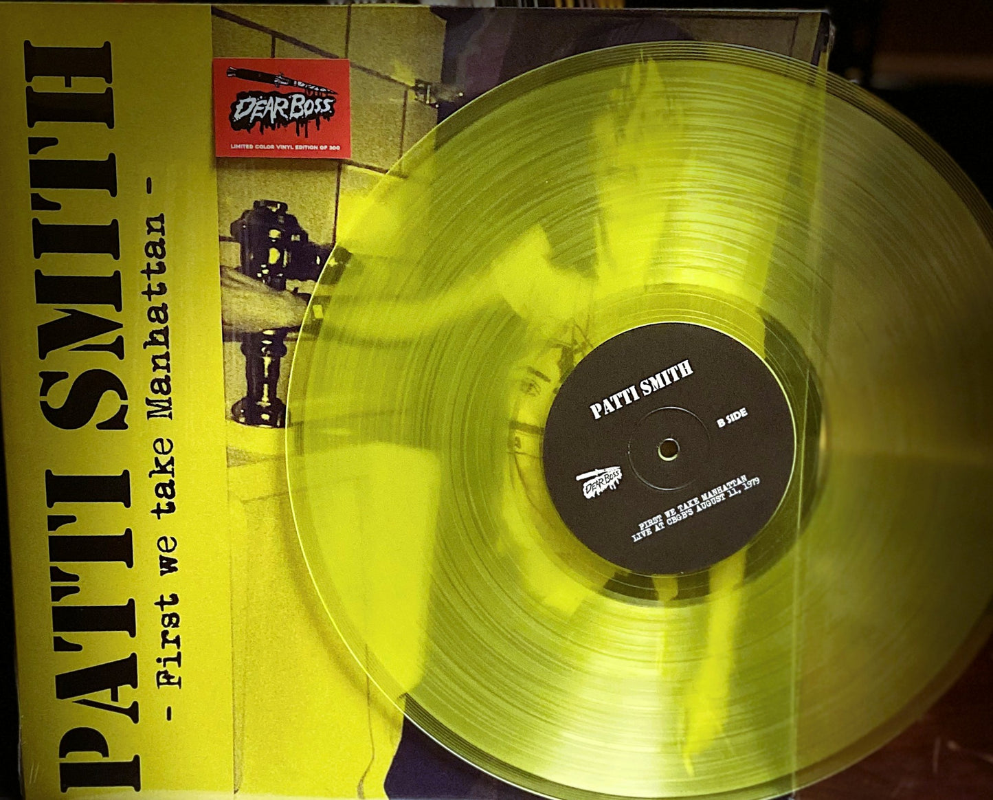 PATTI SMITH – First We Take Manhattan • Live At CBGB's 8/11/1979 LP (yellow vinyl)
