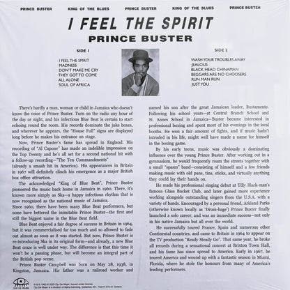 PRINCE BUSTER – I Feel The Spirit LP (blue vinyl)
