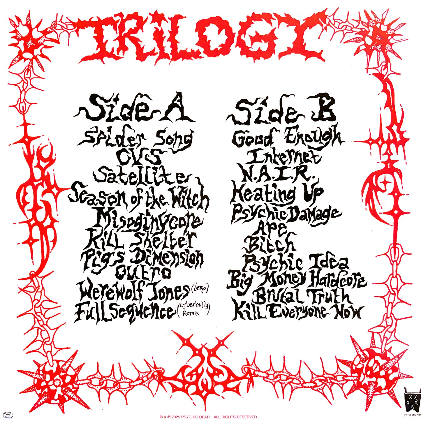 PSYCHIC DEATH – Trilogy LP (red marbled vinyl)