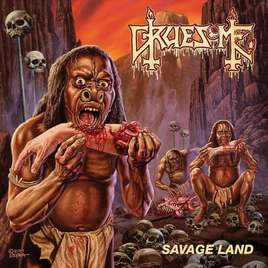 GRUESOME – Savage Land LP (bone white & blood red vinyl)