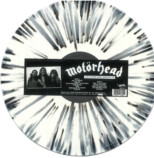 MOTÖRHEAD – Live In Buenos Aires, Argentina 1994 LP (white/black splatter vinyl)