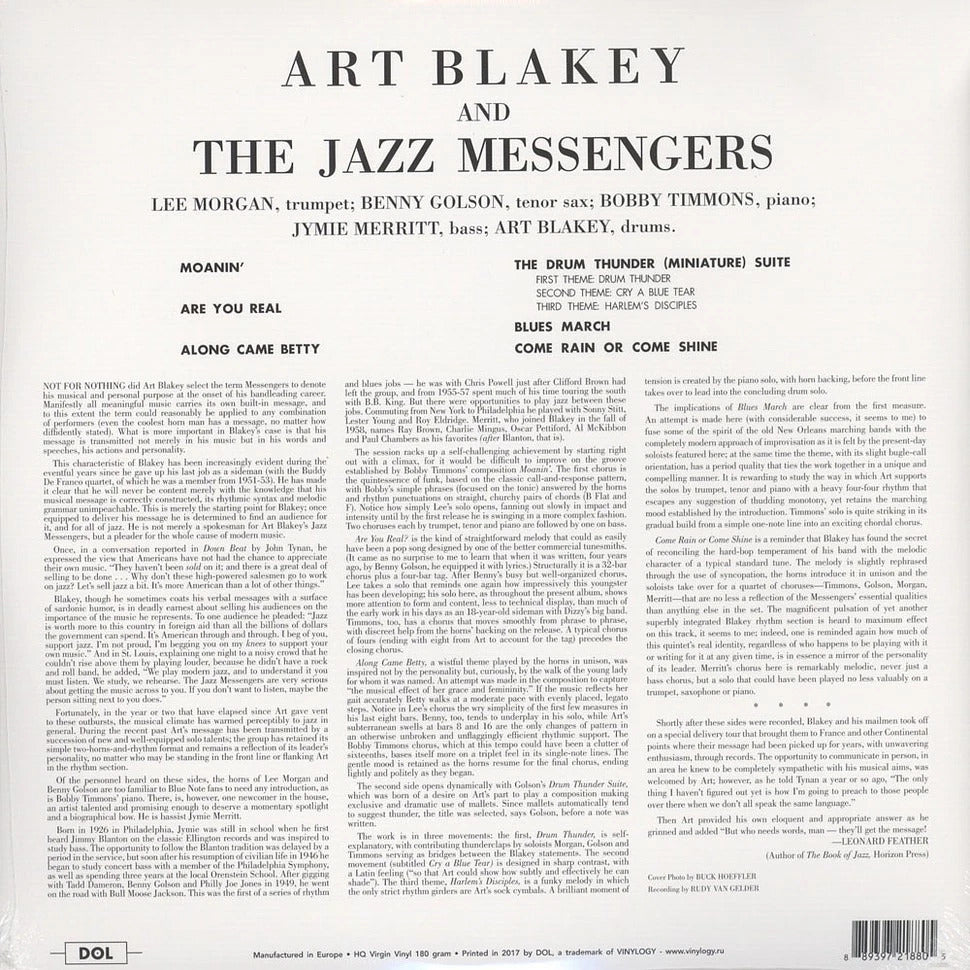 ART BLAKEY & THE JAZZ MESSENGERS – S/T LP