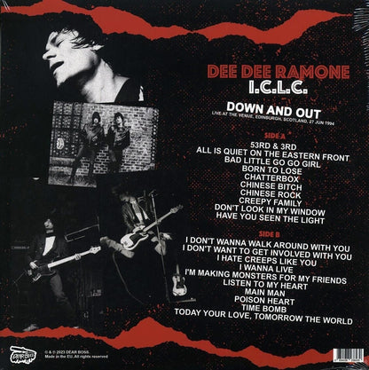 DEE DEE RAMONE I.C.L.C. – Down And Out: Live At The Venue 1994 LP