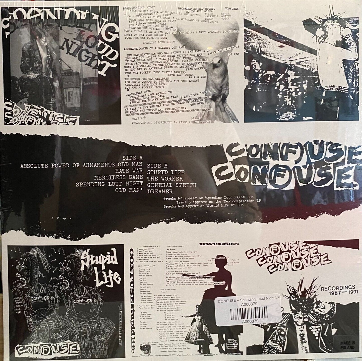 CONFUSE – Spending Loud Night 1987-1991 LP
