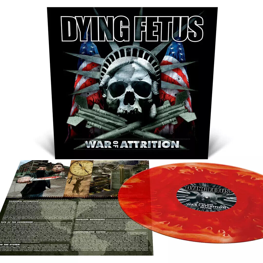 DYING FETUS – War Of Attrition LP ("Pool Of Blood" red cloudy vinyl)