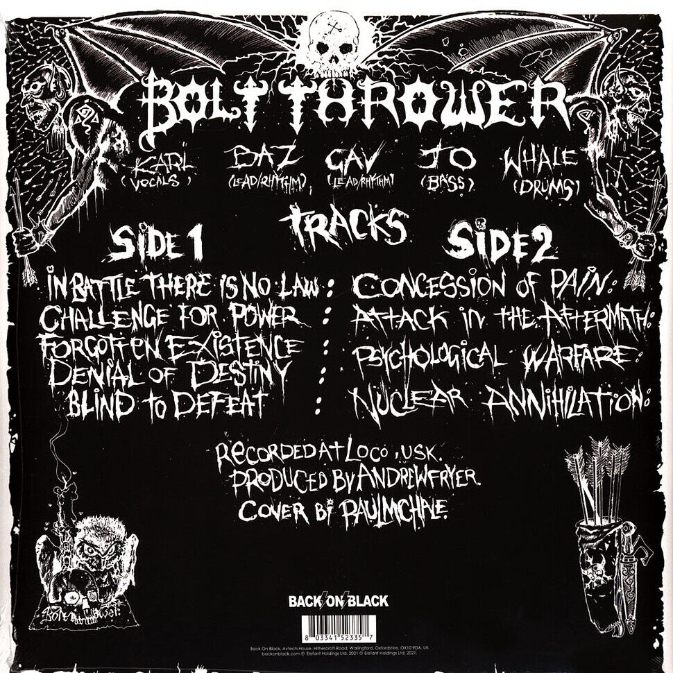 BOLT THROWER – In Battle There Is No Law! LP