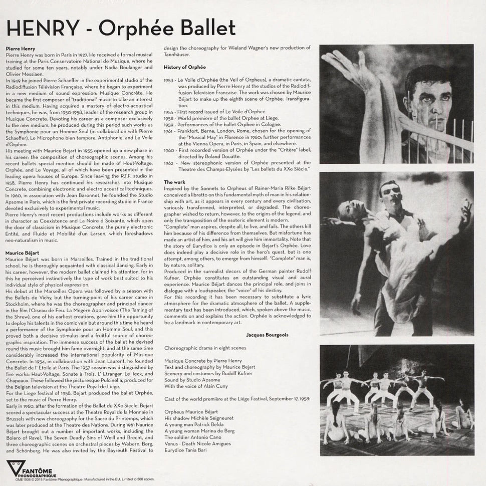 PIERRE HENRY / MAURICE BÉJART – Orphée Ballet LP