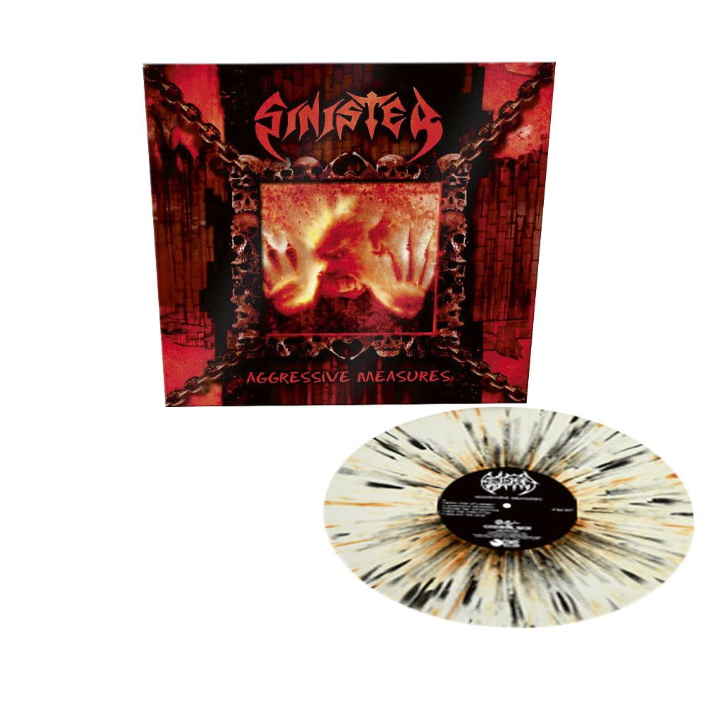 SINISTER – Aggressive Measures LP (orange/black splatter vinyl)