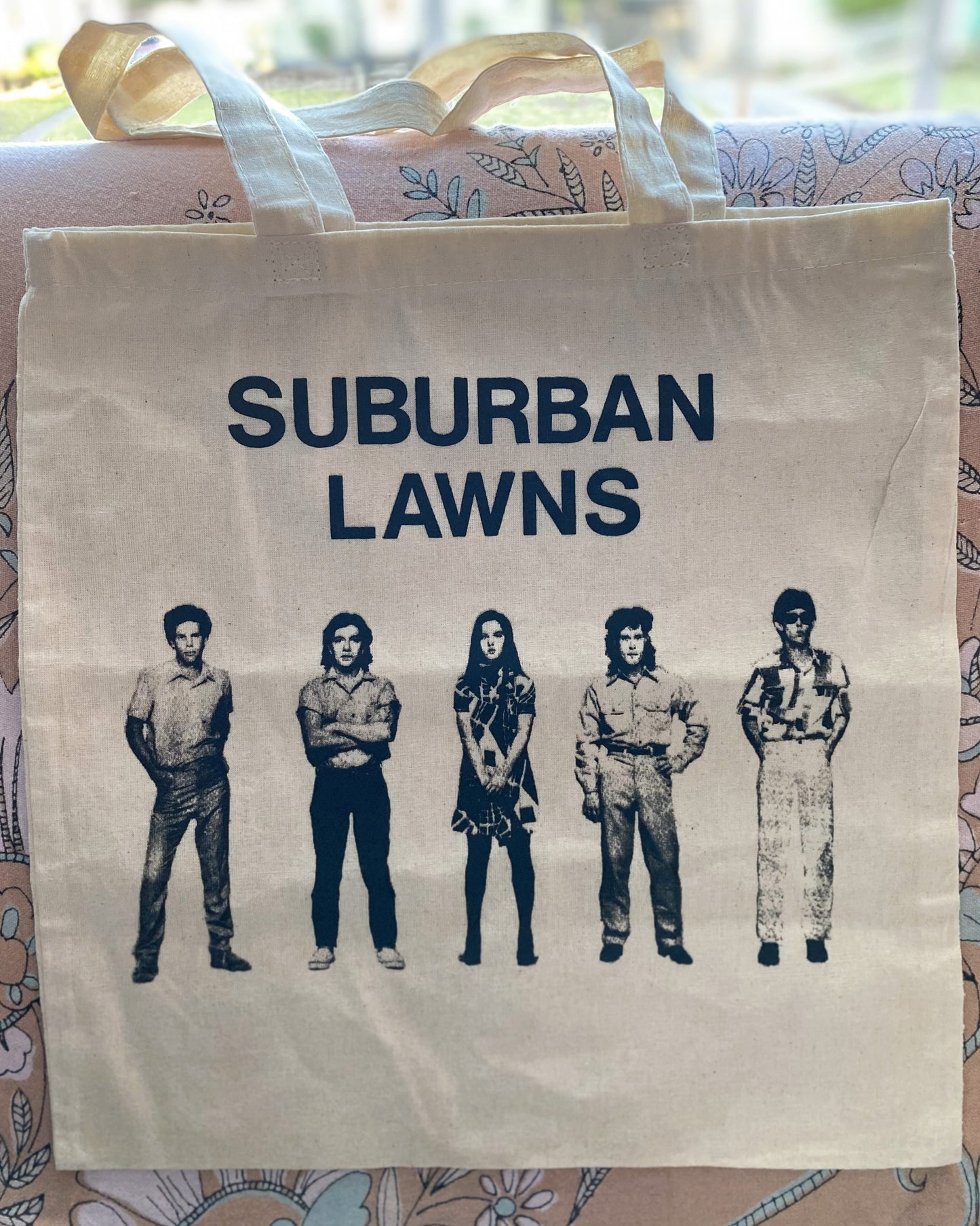 SUBURBAN LAWNS | Band Portraits Tote Bag