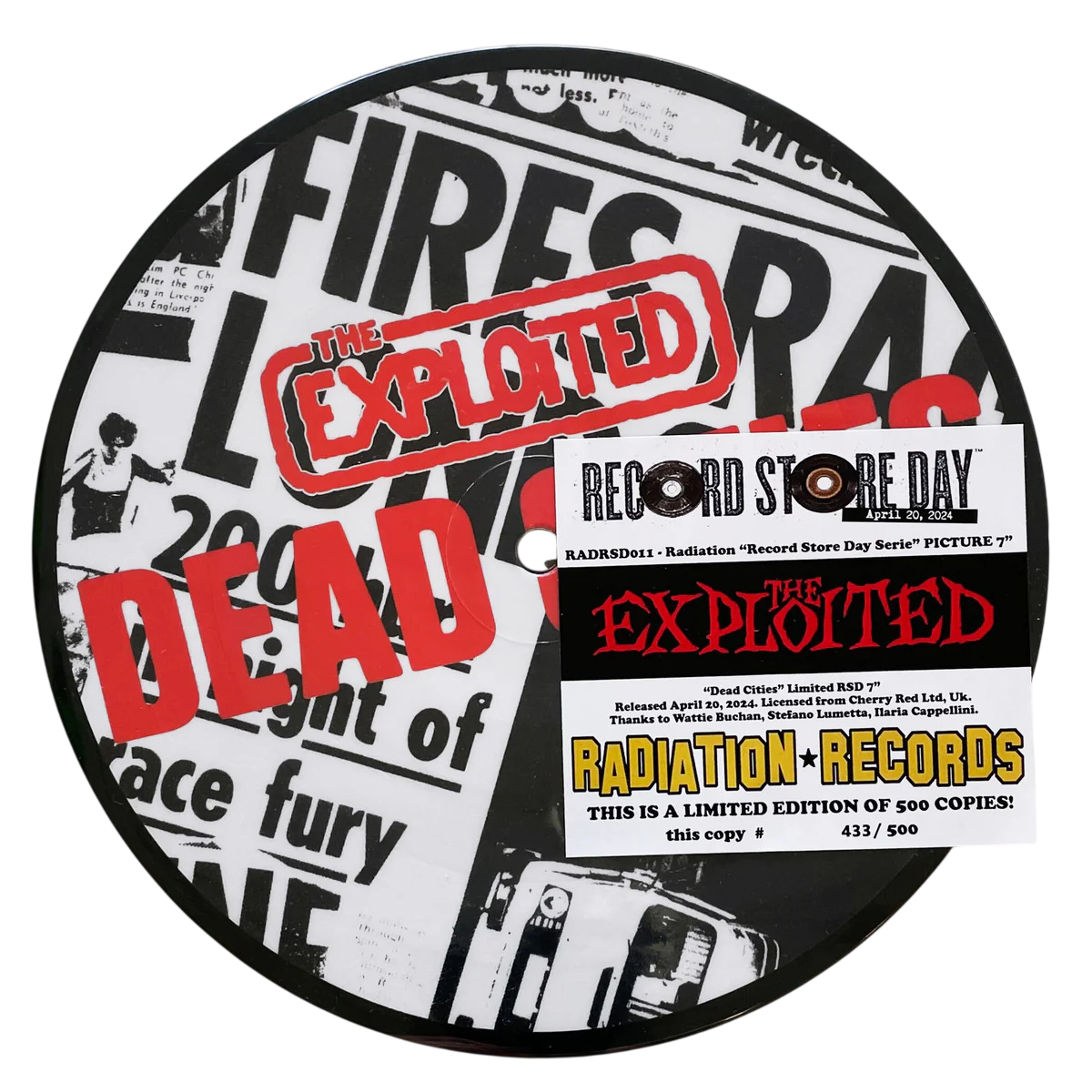 EXPLOITED – Dead Cities 7" (picture disc)