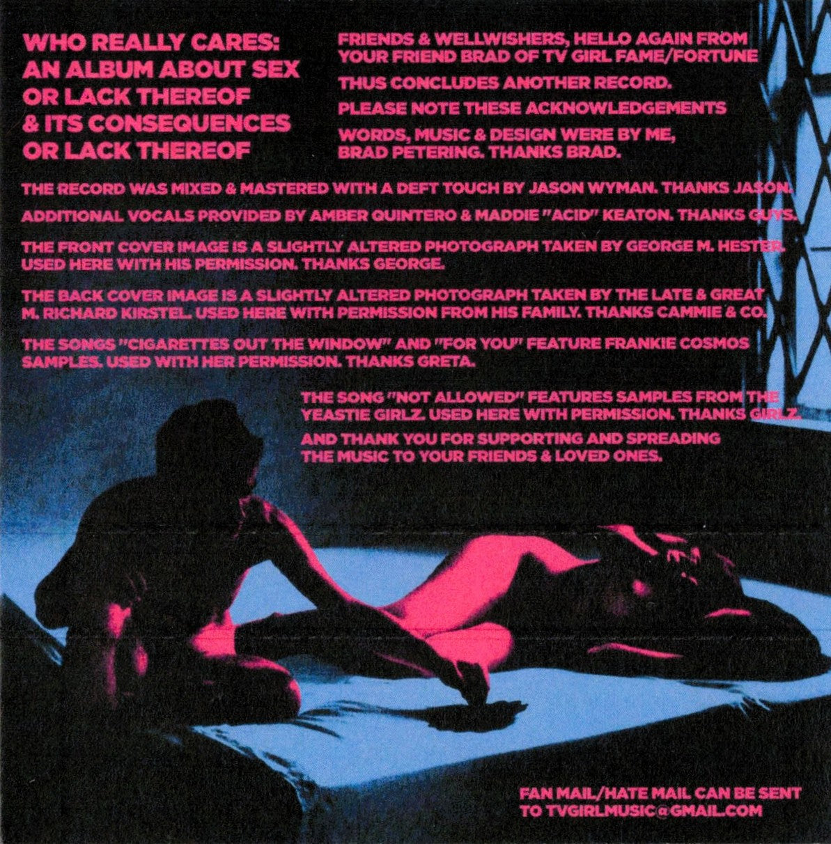 TV GIRL – Who Really Cares Cassette