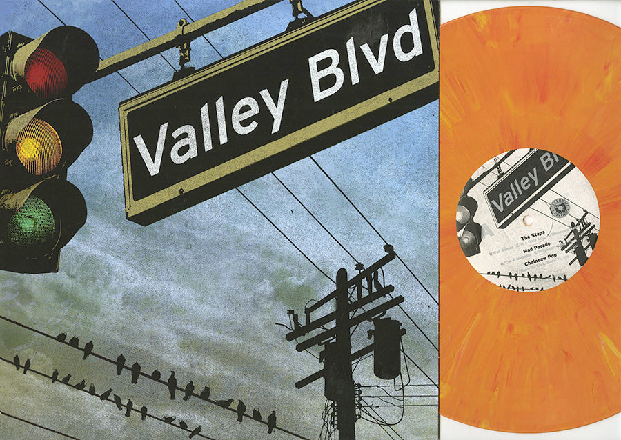 MAD PARADE / STEPS / CHAINSAW POP – Valley Blvd LP (orange swirl vinyl)