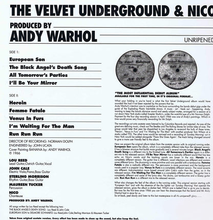 VELVET UNDERGROUND – The Velvet Underground & Nico • Unripened LP
