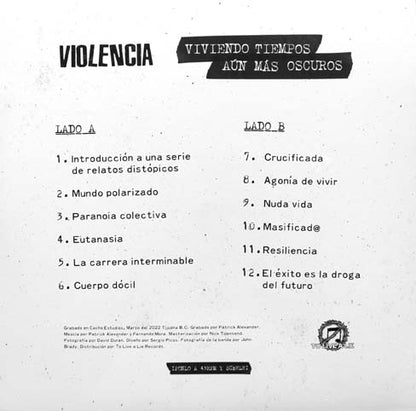 VIOLENCIA – Viviendo Tiempos Aún Más Oscuros LP (mixed color vinyl)