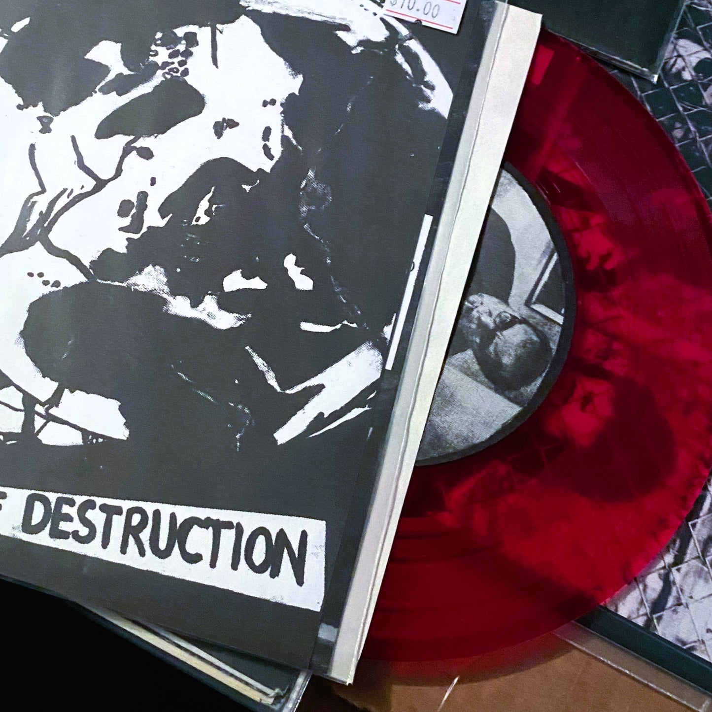 WAR OF DESTRUCTION – S/T 7" (red transparent vinyl)